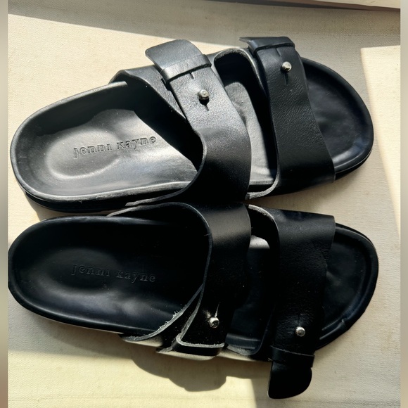 Jenni Kayne Hutton Slide Sandals in Black. - size 38 or 7.5  brand new! - Picture 1 of 5